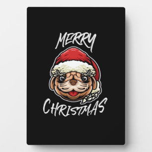 Plaque Photo Pyjama de Noël drôle pour chien Cadeau pour amateu