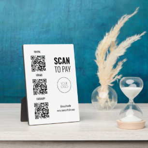 Plaque Photo QR Code Scan to Pay Business Professional