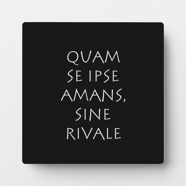 Plaque Photo Quam se ipse amans sine rivale (Devant)