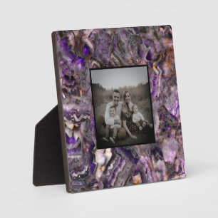 Plaque Photo Quartz d'Améthyste violet Abstrait, granit violet