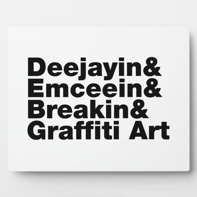 Plaque Photo Quatre éléments de l'Hip hop (Devant)