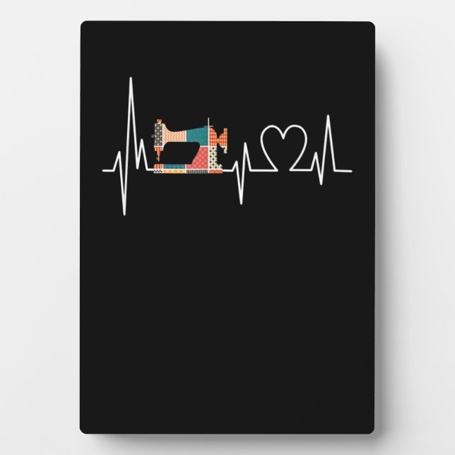 Plaque Photo Quilter Et Coudre Est Mon Amour Cadeaux De Coeur (Devant)