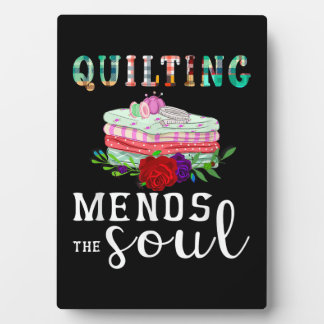 Plaque Photo Quilting Mend Soul Quilter Cadeau | Amateurs de pl