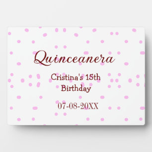 Plaque Photo Quinceanera anos 15e anniversaire ajouter nom poin