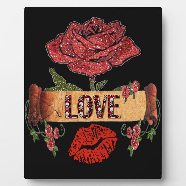 Plaque Photo RAB Rockabilly Roses, Amour & Rouge à Lèvres (Devant)