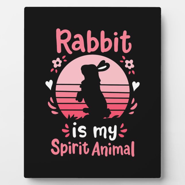 Plaque Photo Rabbit is My Spirit Animal (Devant)