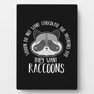 Plaque Photo Raccoon Lover Raccoon pour la Saint Valentin
