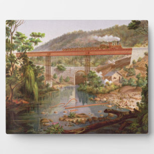 Plaque Photo Railway Bridge at Atoyac, from 'Album de Mexic
