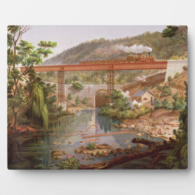 Plaque Photo Railway Bridge at Atoyac, from 'Album de Mexic (Devant)