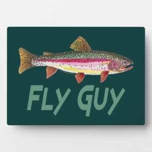 Plaque Photo Rainbow Trout Fly