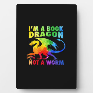 Plaque Photo Rainbows Je suis un livre Dragons Pas un ver LGBT 