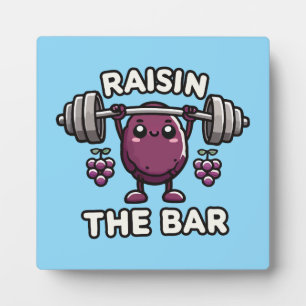 Plaque Photo Raisin Bar - Amusante Gymnase Gym Motivationnelle