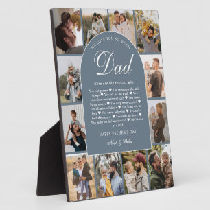Plaque Photo Raisons Bleues pour lesquelles on t'aime Papa Gril