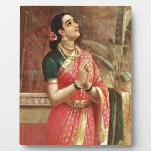 Plaque Photo Raja Ravi Varma's Swam Messenger (Devant)