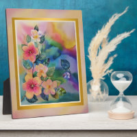Rameau de printemps à l'aquarelle colorée avec des