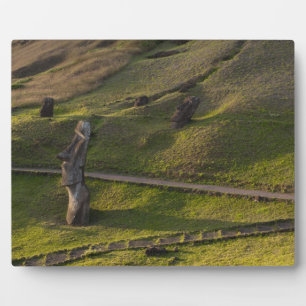 Plaque Photo Rano Raraku, Rapa Nui, Île de Pâques, Chili