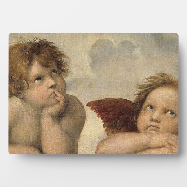 Plaque Photo Raphael Cherubs Angels (Devant)