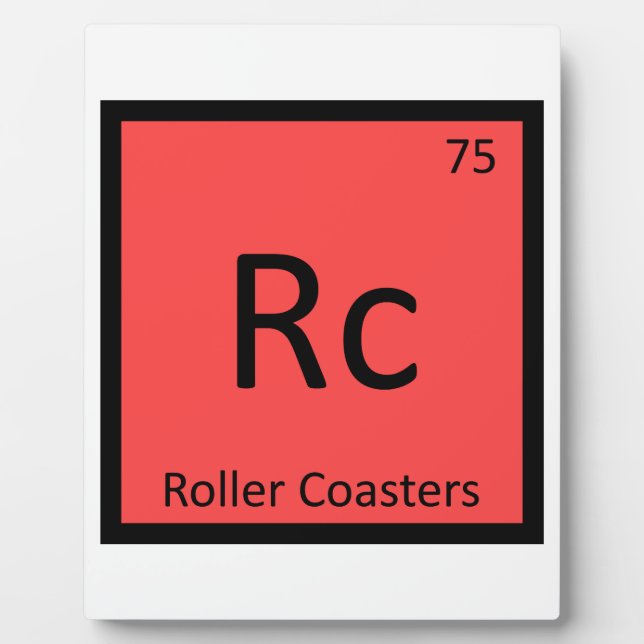 Plaque Photo Rc - Roller Coasters Chemistry Periodic Table (Devant)