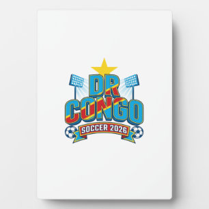 Plaque Photo RDC Soccer 2026 Football Gras Pays Typographie