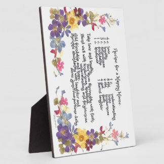 Plaque Photo Recette Accueil heureuse