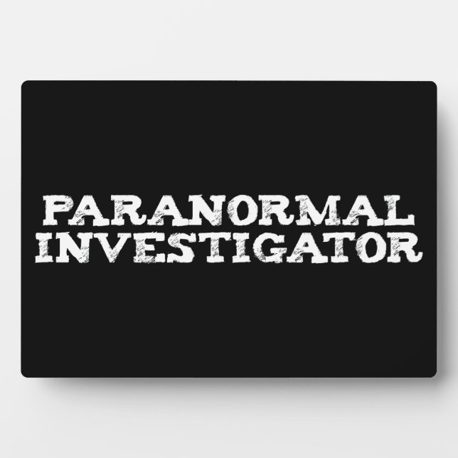 Plaque Photo Recherche paranormale Chasse aux fantômes (Devant)