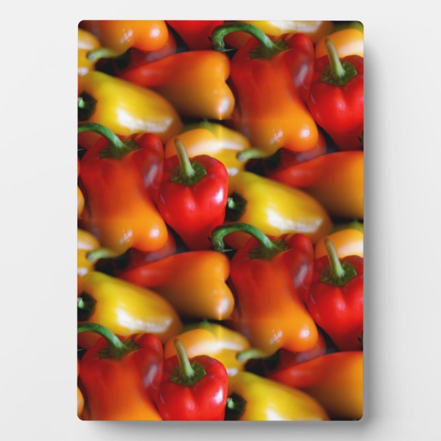Plaque Photo Red and Yellow Peppers (Devant)