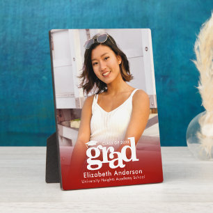 Plaque Photo Red Graduation Photo Bold Typographie Minimaliste