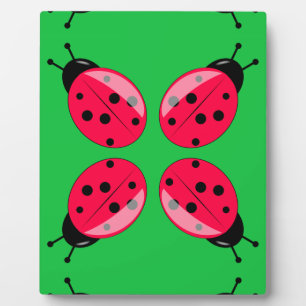Plaque Photo Red Ladybugs