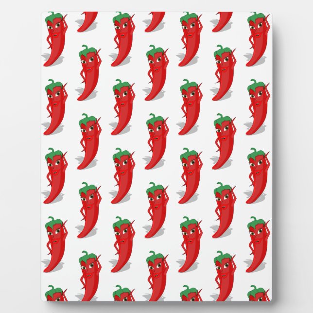 Plaque Photo Red Pepper Diva Cartoon Pattern (Devant)
