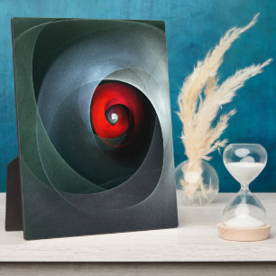 Plaque Photo Red Swirl Artistique moderne Art Abstrait Motif #1