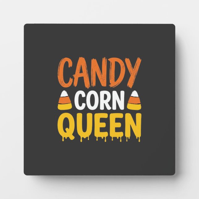 Plaque Photo Reine Candy Corn Graphique Halloween_1 (Devant)