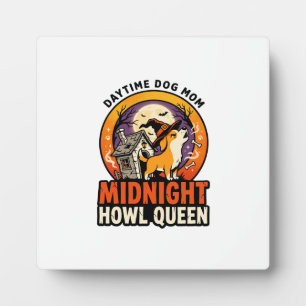 Plaque Photo Reine des Hurlements de Chien d'Halloween