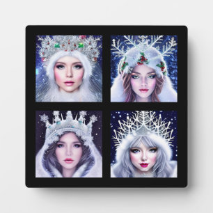 Plaque Photo Reines des neiges Merveilleux monde d'hiver    