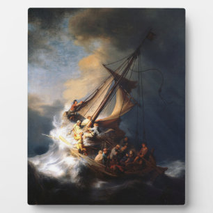 Plaque Photo Rembrandt Van Rijn Christ dans la mer de tempête G