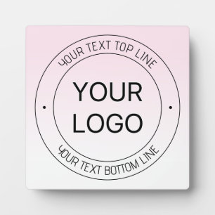 Plaque Photo Remplacement de logo facile & Texte éditable Rose