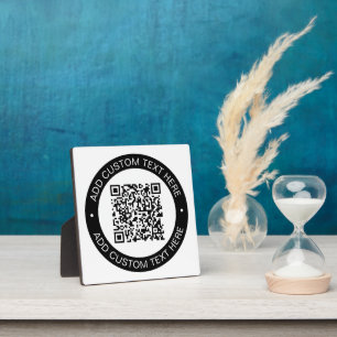 Plaque Photo Remplacez par votre propre code QR ou image téléch