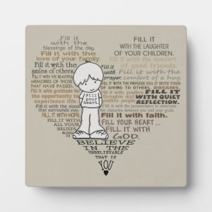 Plaque Photo Remplissez Votre Coeur-Tan