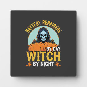 Plaque Photo Réparateur de piles Halloween Sorcière de nuit Des