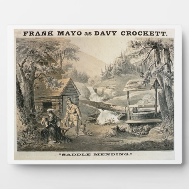 Plaque Photo 'Réparation de selle', Affiche pour 'Davy Crockett (Devant)
