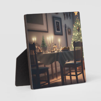 Plaque Photo repas de noël