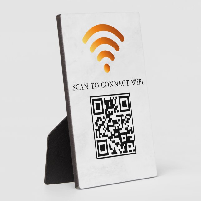 Plaque Photo Réseau Wifi d'entreprise moderne et mot de passe N (Côté)