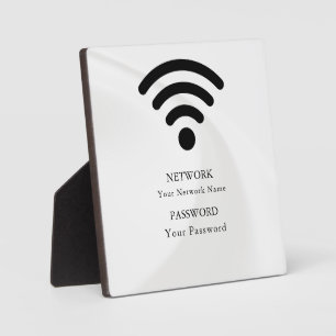 Plaque Photo Réseau Wifi d'entreprise moderne et mot de passe N