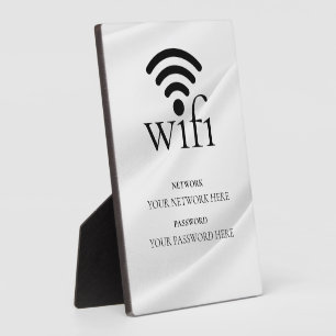 Plaque Photo Réseau Wifi d'entreprise moderne et mot de passe N