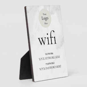 Plaque Photo Réseau Wifi d'entreprise moderne et mot de passe N