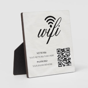 Plaque Photo Réseau Wifi d'entreprise moderne et mot de passe N