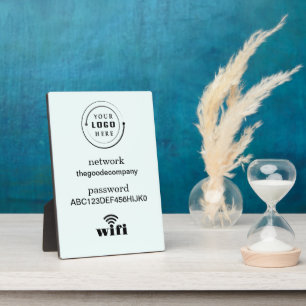 Plaque Photo Réseau Wifi et mot de passe Commerce de détail 