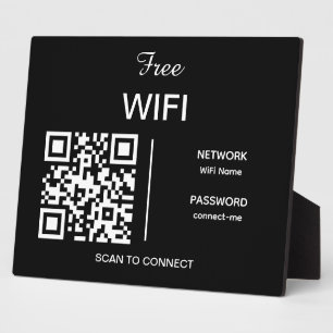 Plaque Photo Réseau Wifi et Mot de Passe Entreprise de Détail