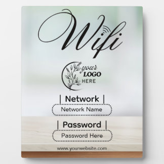 Plaque Photo Réseau Wifi personnalisé simple & mot de passe Noi