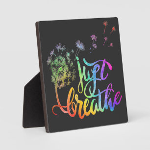 Plaque Photo Respire juste le pissenlit qui souffle dans le ven