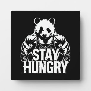 Plaque Photo Restez Faim, Gym Panda, Bodybuilding Motivation